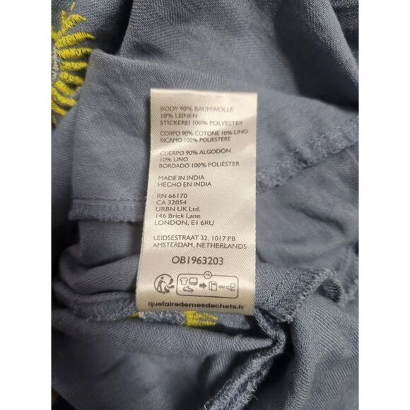 Free People Emory Embroidered Midi Dress Size L - Picture 9 of 10